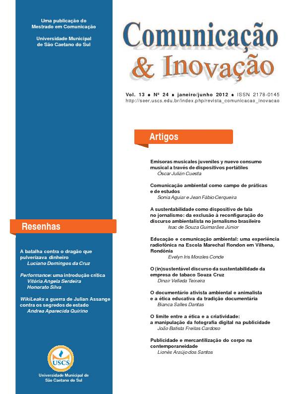 					Visualizar v. 13 n. 24 (2012): Comunicação & Inovação
				