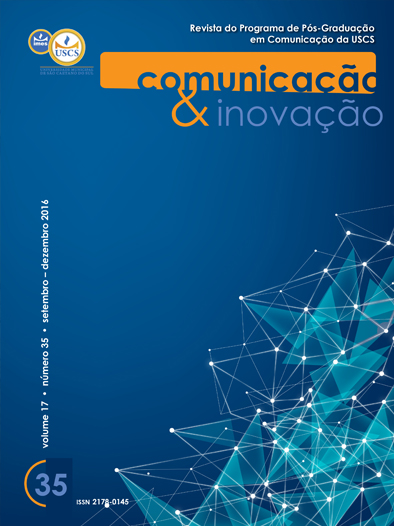 					Visualizar v. 17 n. 35 (2016): Comunicação & Inovação
				