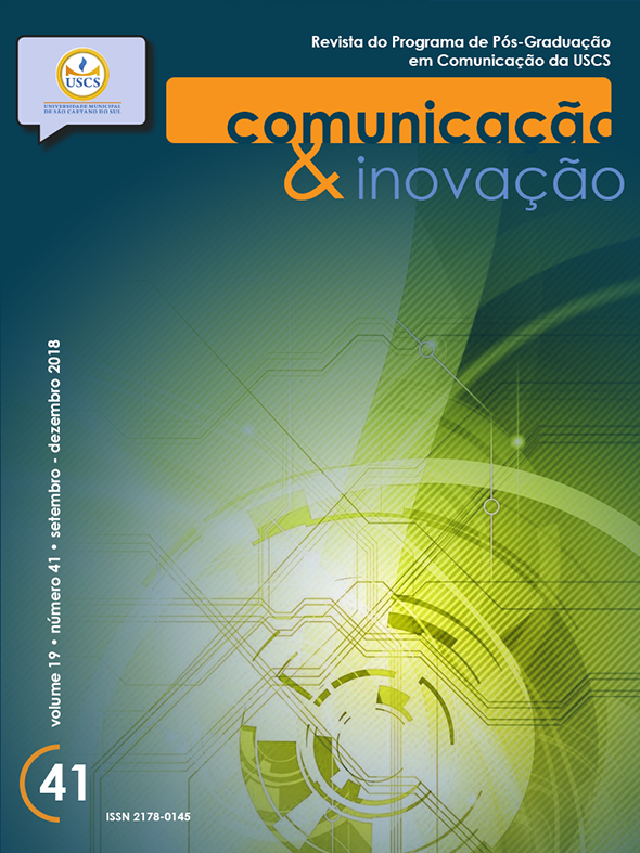 					Visualizar v. 19 n. 41 (2018): Comunicação & Inovação
				