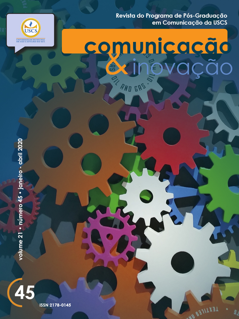 					Visualizar v. 21 n. 45 (2020): Revista Comunicação & Inovação
				