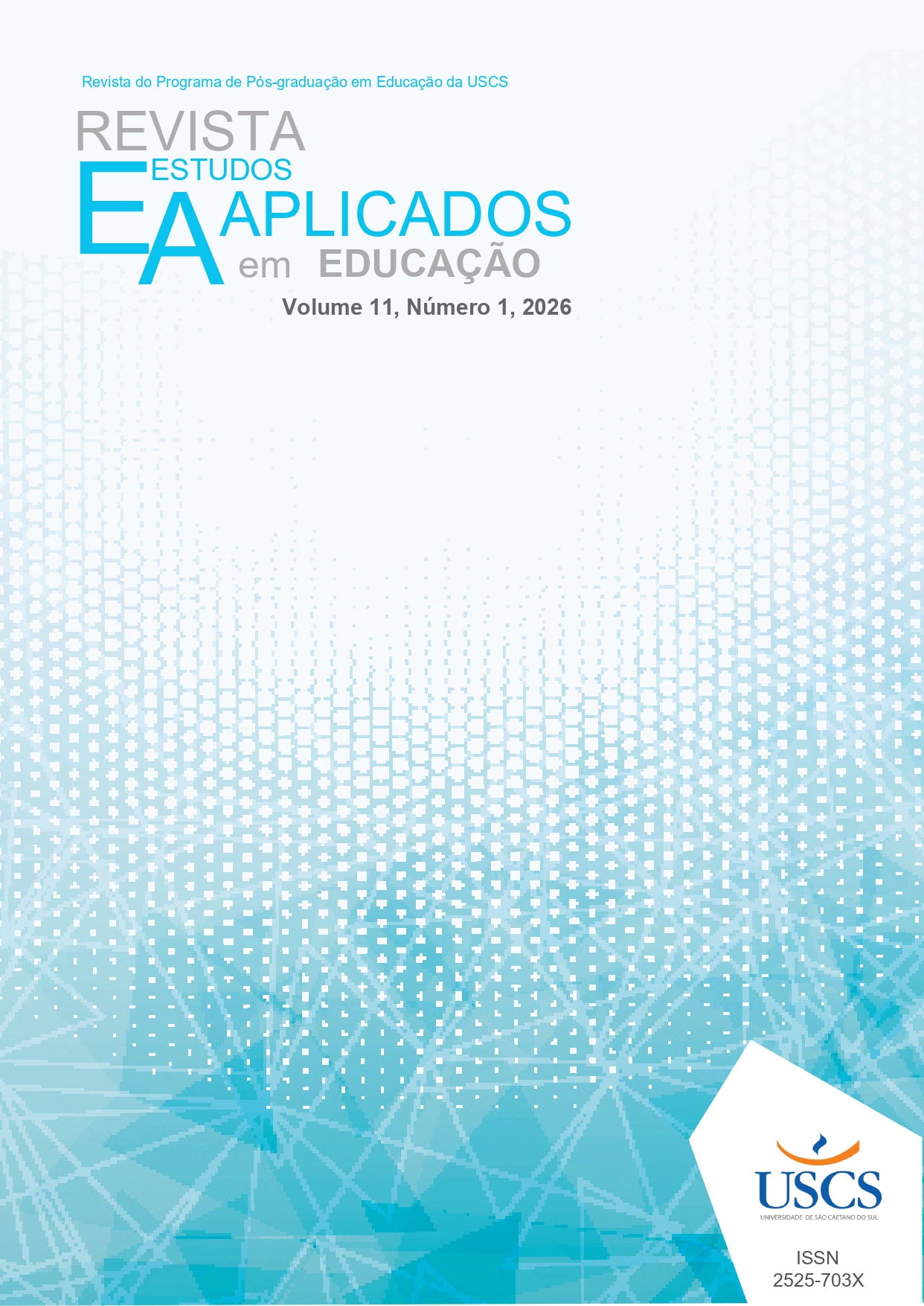 					Ver Vol. 11 Núm. 1 (2026): REVISTA ESTUDOS APLICADOS EM EDUCAÇÃO - REAe
				